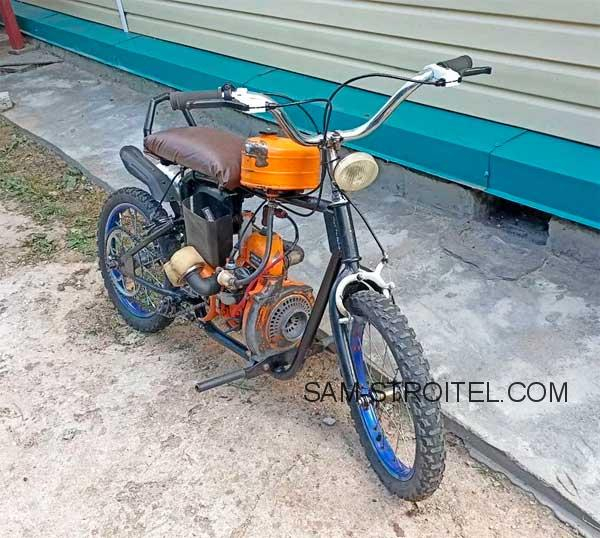 Как сделать мопед: самоделка из бензопилы