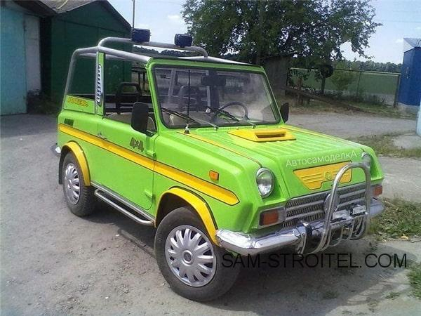Авто самоделка внедорожник на базе СМЗ С-3Д «инвалидка» автомобиль своими руками