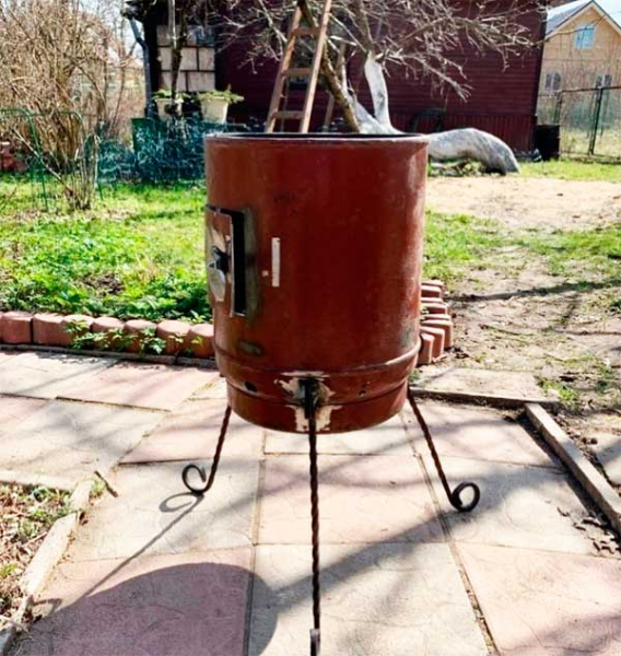 Сделал печь под казан из газового баллона: фото, описание изготовления печь под казан из баллона