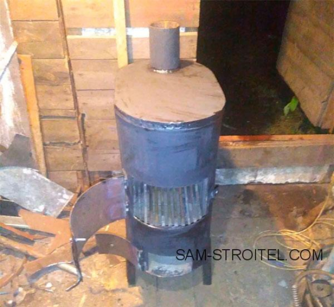Буржуйка своими руками: фото и описание самоделки печь из баллона