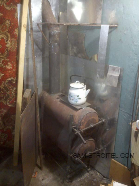 Самодельная печь из газовых баллонов Самодельная печь из газовых баллонов