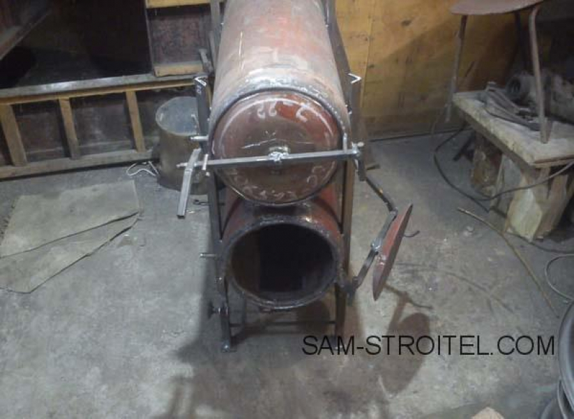 Самодельная печь из газовых баллонов