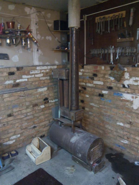 Буржуйка в гараж своими руками: фото и описание Буржуйка в гараж самодельная
